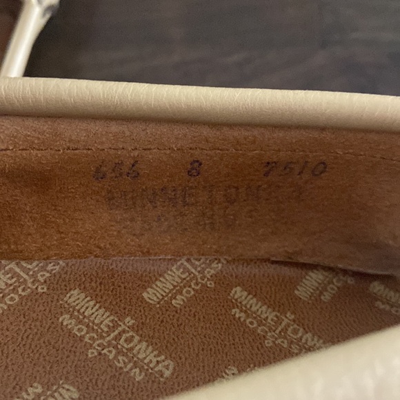 1980’s vintage thunderbird Minnetonka leather moccasins women’s size 8 great con - Picture 14 of 17